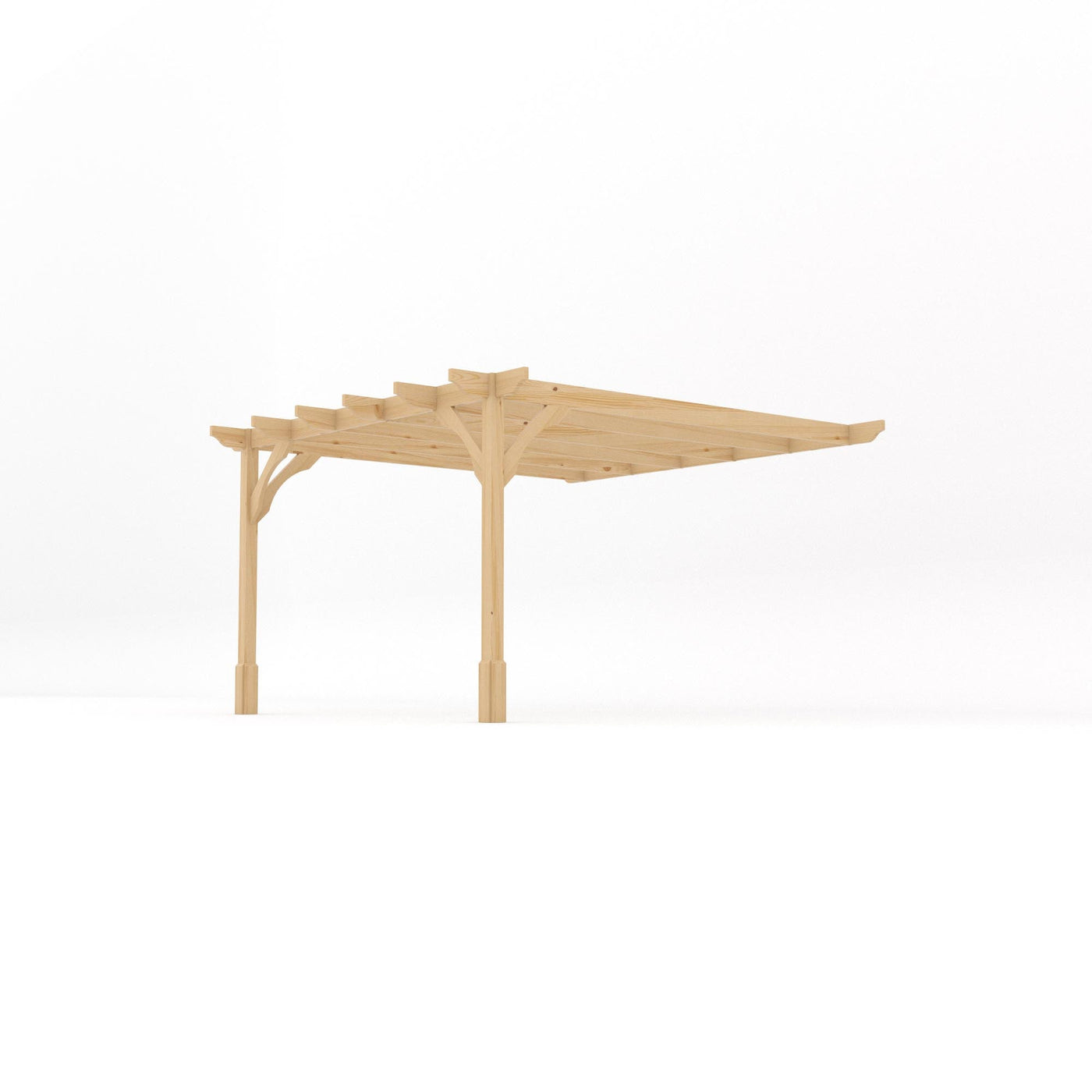 Wall Mounted Premium Pergola - Light Green - 3.6m Depth x 3.6m Length - image 2