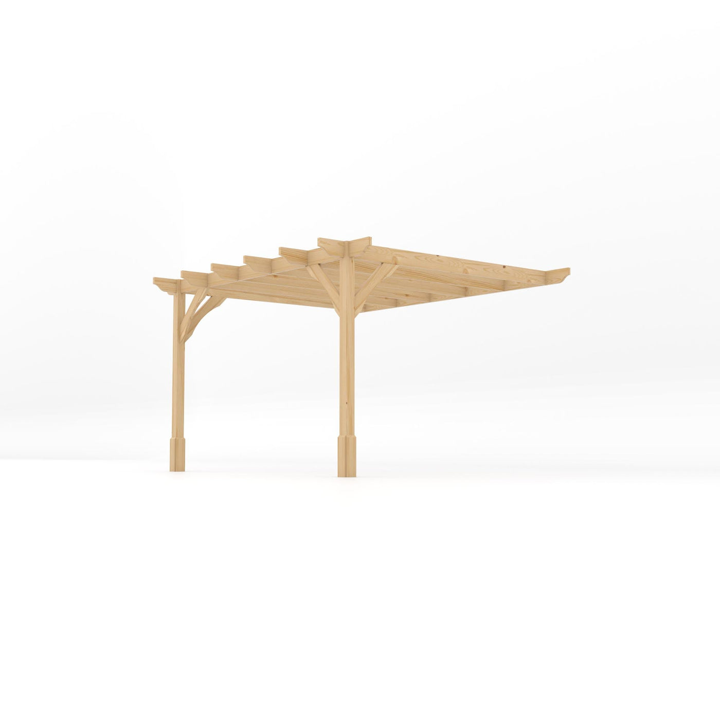 Wall Mounted Premium Pergola - Light Green - 3m Depth x 3.6m Length - image 2
