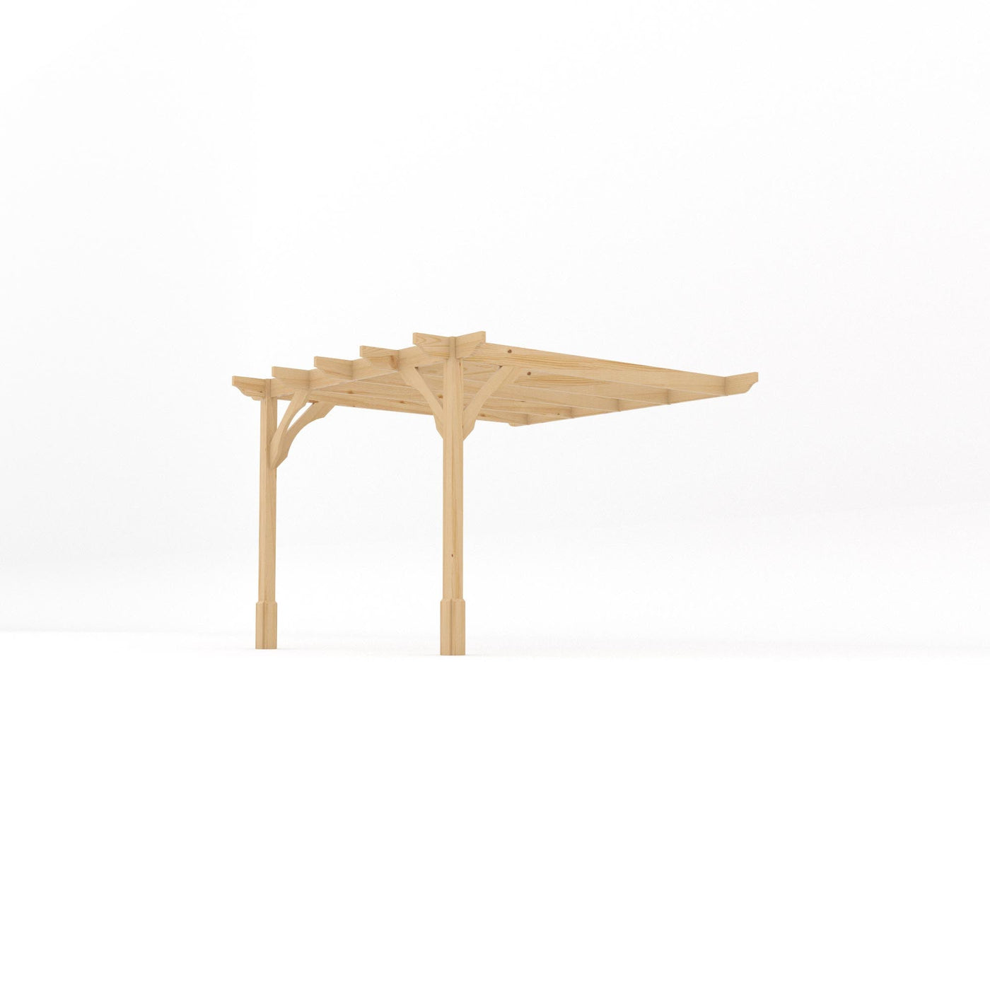 Wall Mounted Premium Pergola - Light Green - 3m Depth x 3m Length - image 2