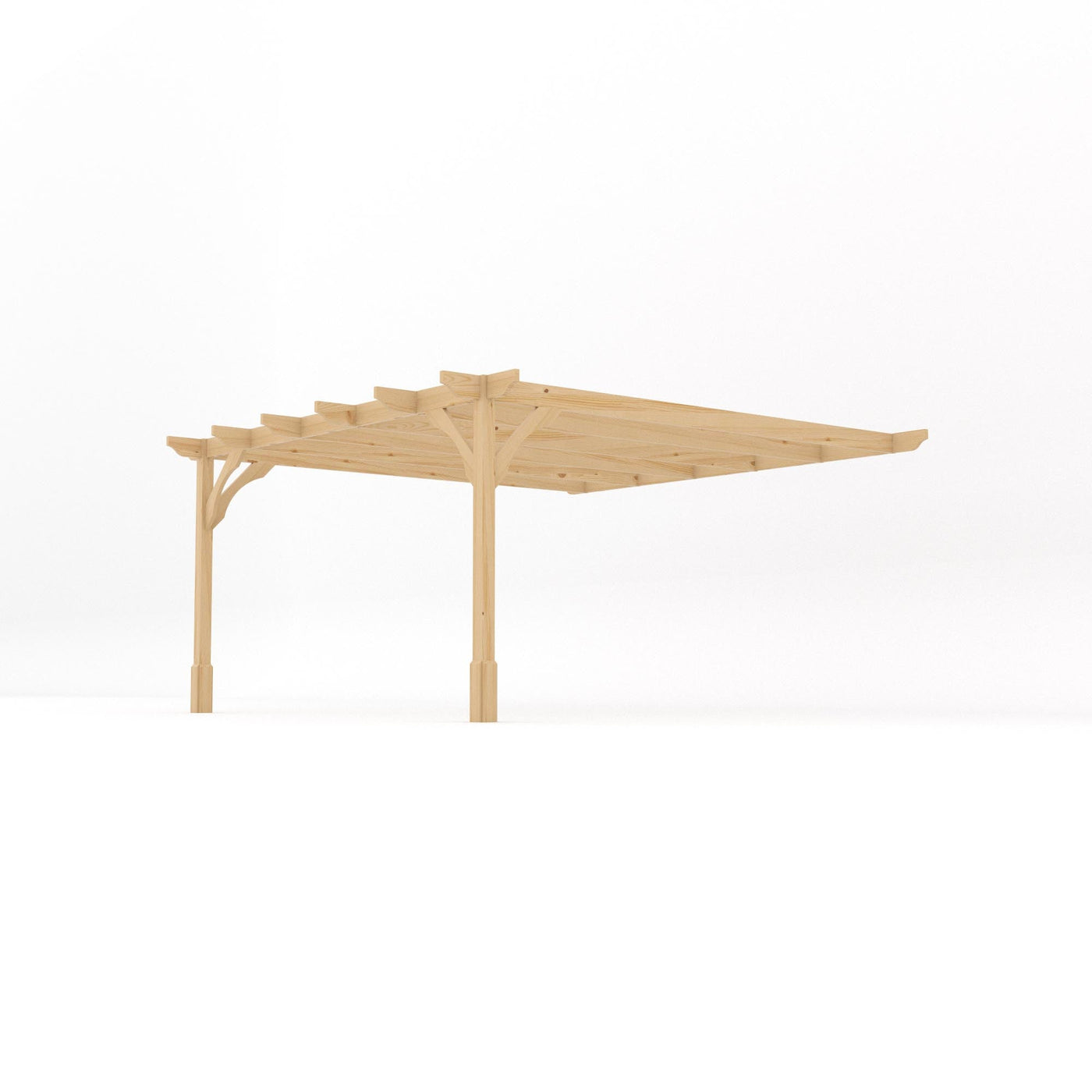 Wall Mounted Premium Pergola - Light Green - 4.2m Depth x 4.2m Length - image 2