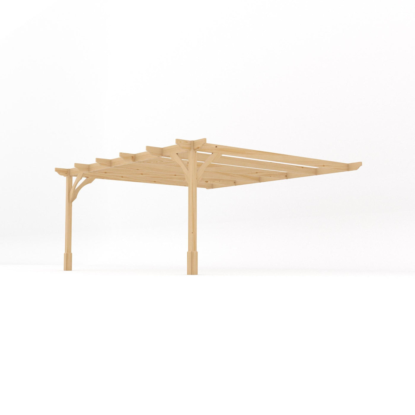 Wall Mounted Premium Pergola - Light Green - 4.8m Depth x 4.8m Length - image 2