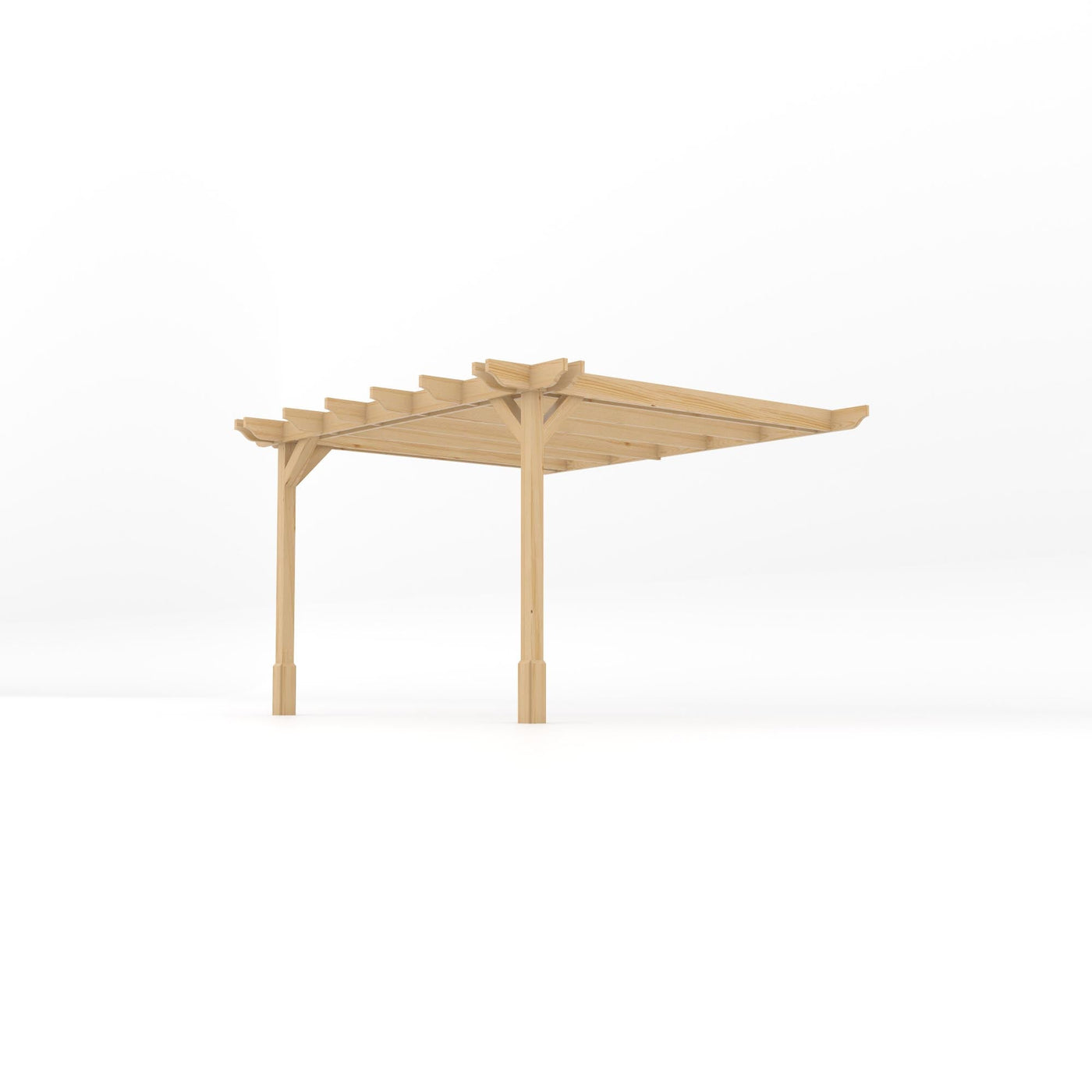 Wall Mounted Double Premium Pergola - Light Green - 3m Depth x 3.6m Length - image 2